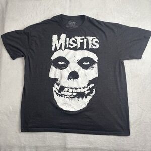 Misfits Grey Short Sleeve Logo Graphic Band SHirt Men's 2XL